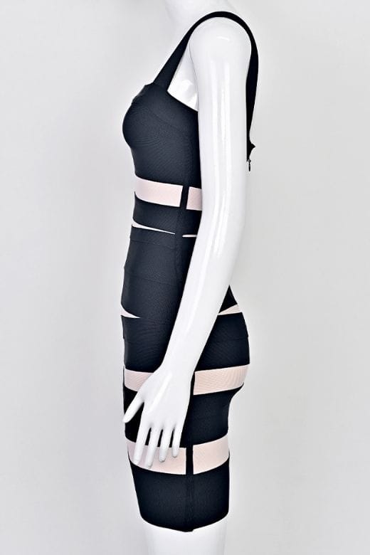Fleur Bandage Mini Dress - Classic Black