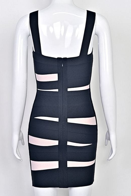 Fleur Bandage Mini Dress - Classic Black