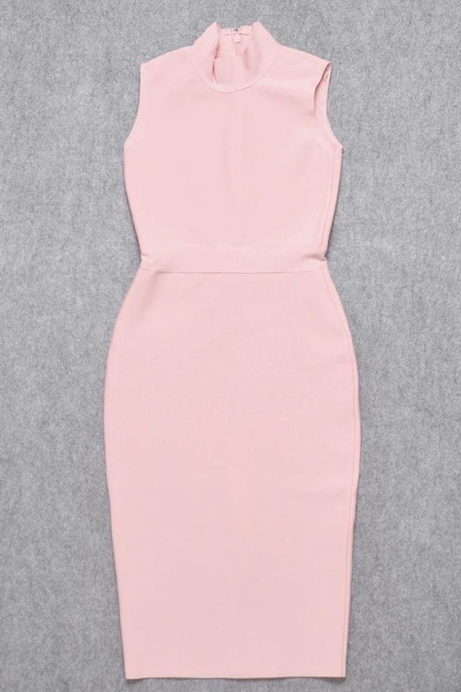 Grace Bandage Midi Dress - Dusty Pink (Sale)