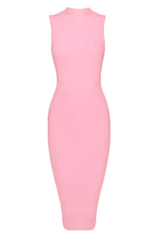 Grace Bandage Midi Dress - Dusty Pink (Sale)