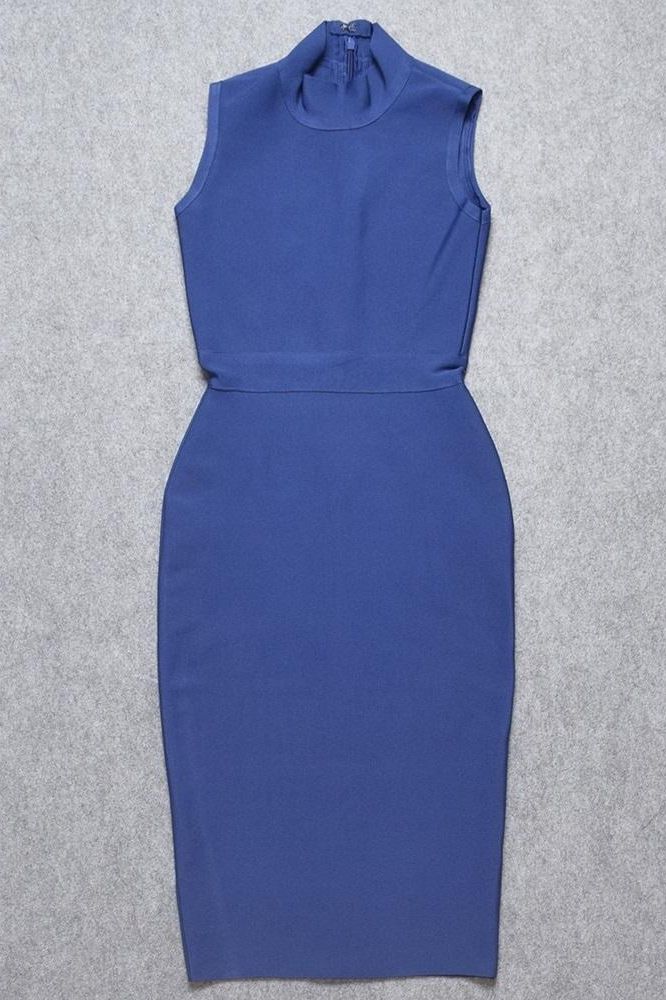 Grace Bandage Midi Dress - Navy Blue (Sale)
