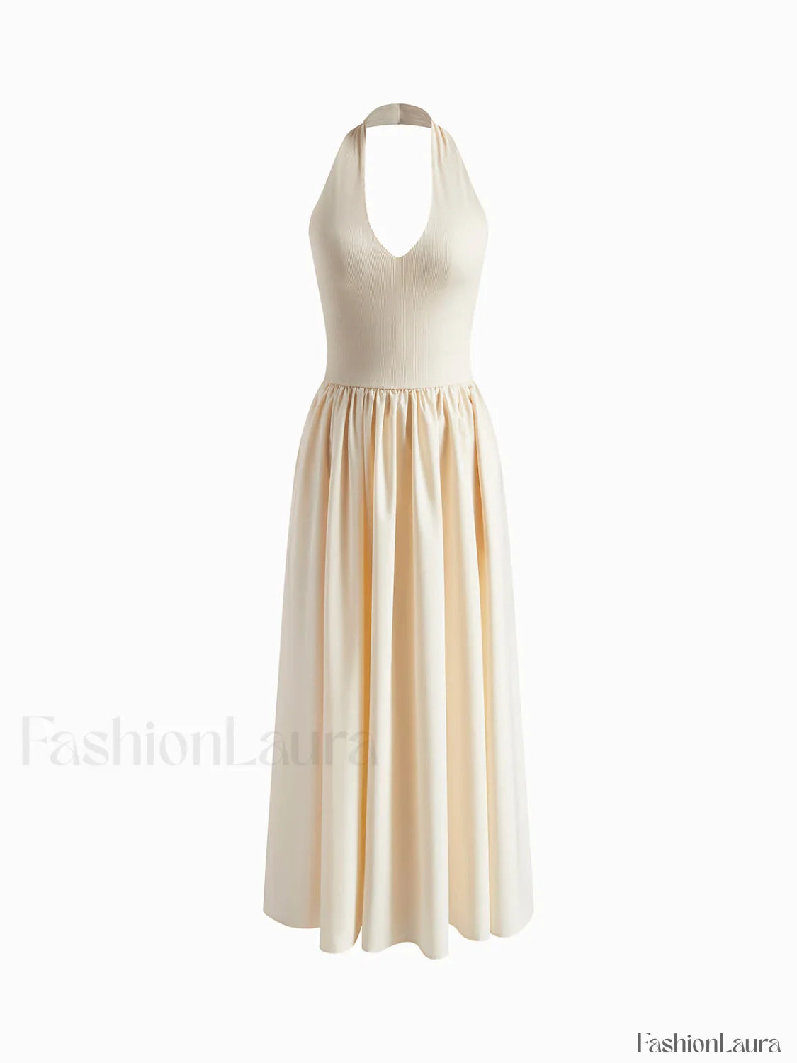 Halter Backless Pockets Dress