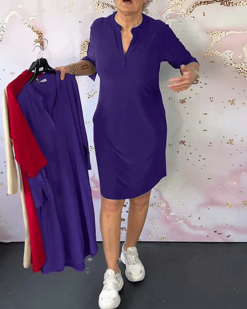 Tatiana Elegant V-neck Dress for Women Holiday Party Outfit