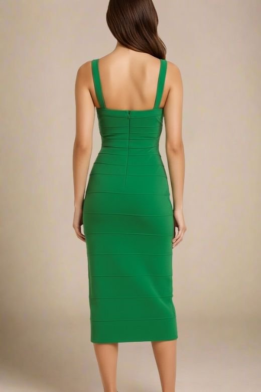 Heidi Bandage Midi Dress - Emerald Green (Sale)