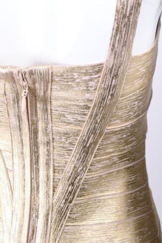 Heidi Bandage Midi Dress - Gold (Sale)