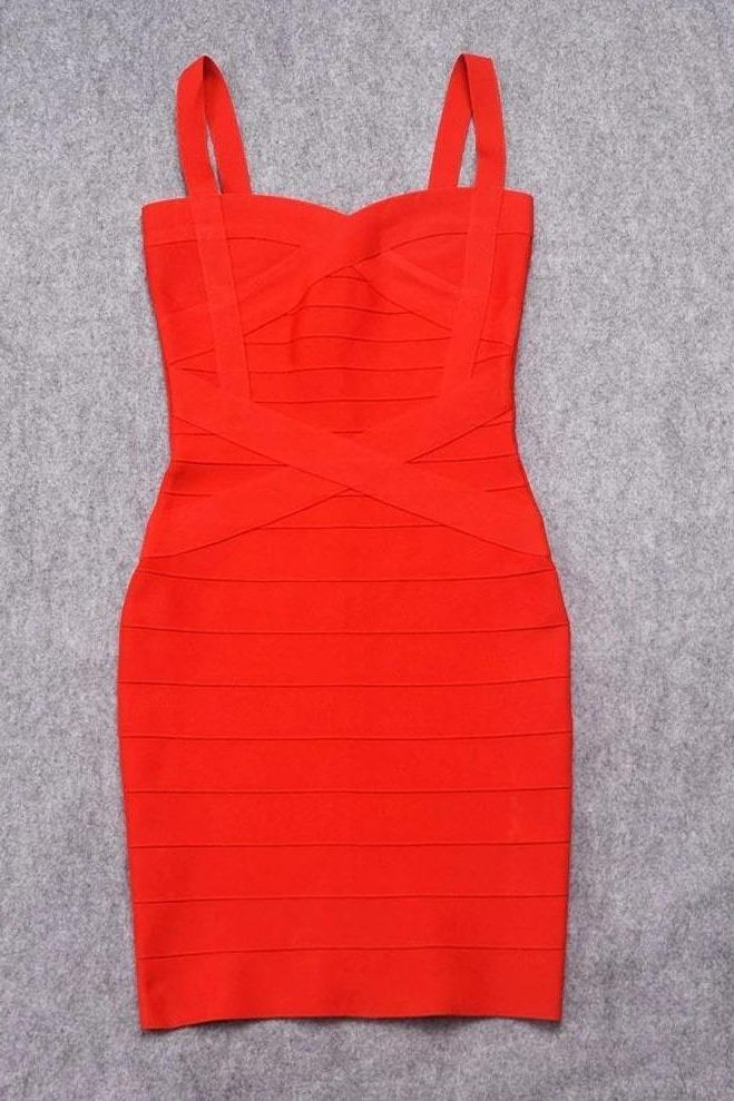 Heidi Bandage Mini Dress - Lipstick Red (Sale)