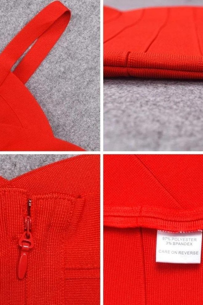Heidi Bandage Mini Dress - Lipstick Red (Sale)
