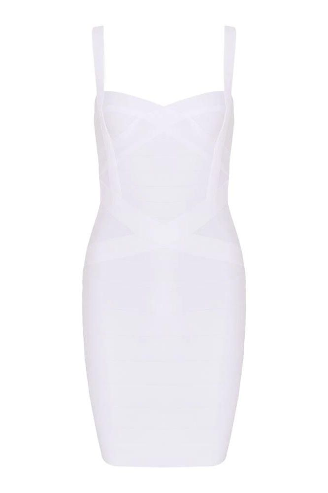 Heidi Bandage Mini Dress - White Pearl (Sale)