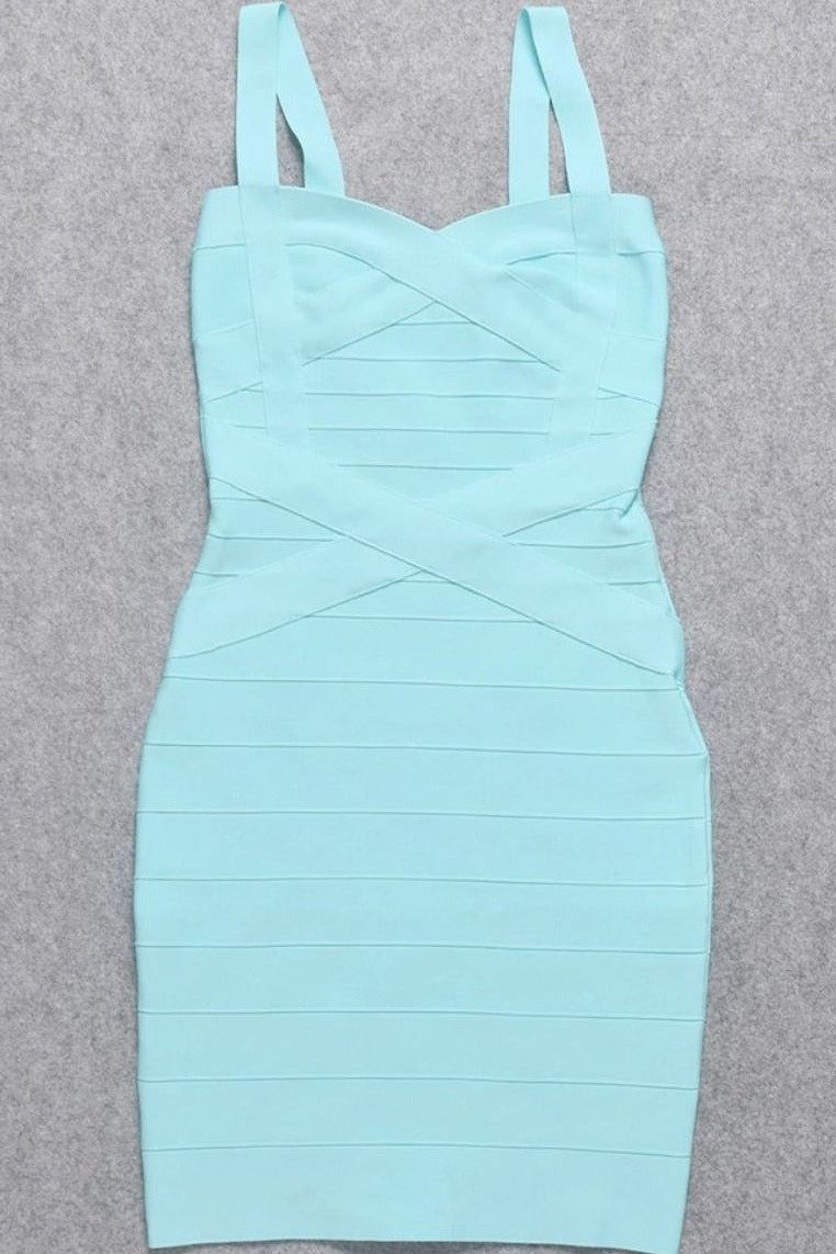 Heidi Bandage Mini Dress - Sky Blue (Sale)