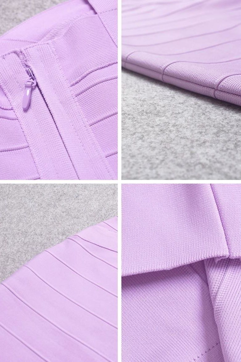 Heidi Bandage Mini Dress - Violet Purple (Sale)