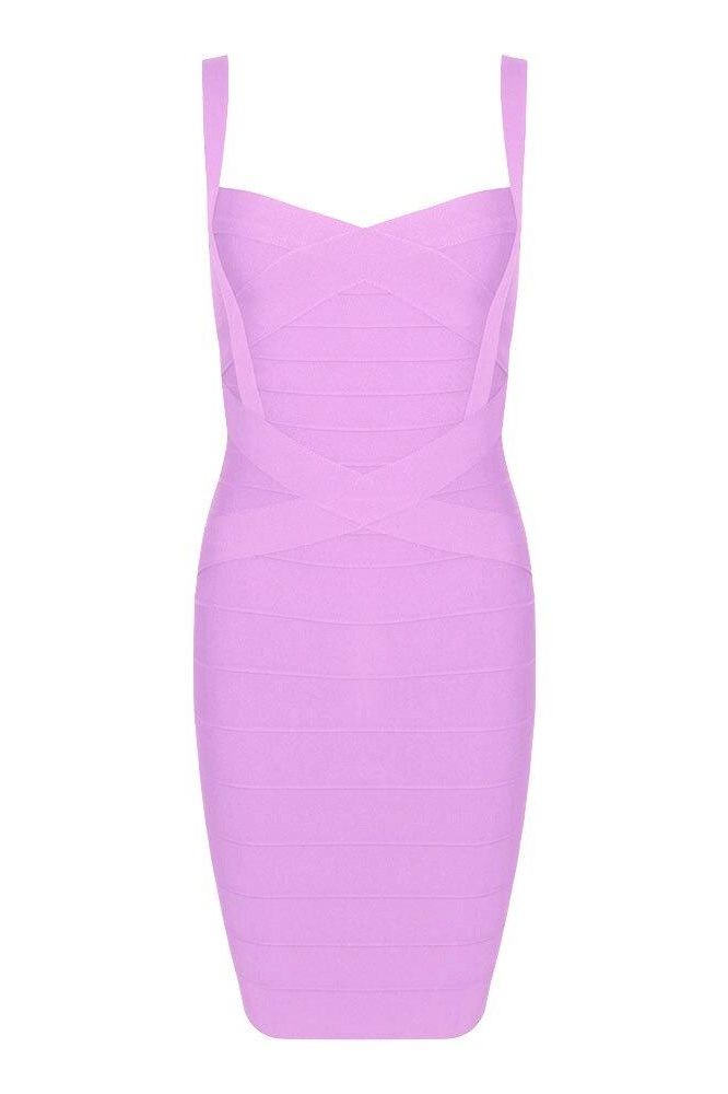 Heidi Bandage Mini Dress - Violet Purple (Sale)