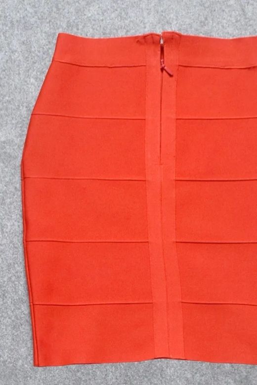 High Waist Bandage Mini Skirt - Lipstick Red
