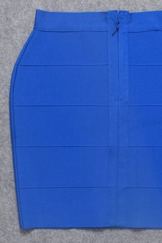 High Waist Bandage Mini Skirt - Royal Blue