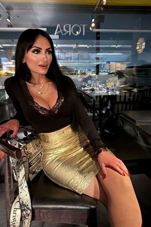 High Waist Leather Pencil Skirt Mini Length - Gold