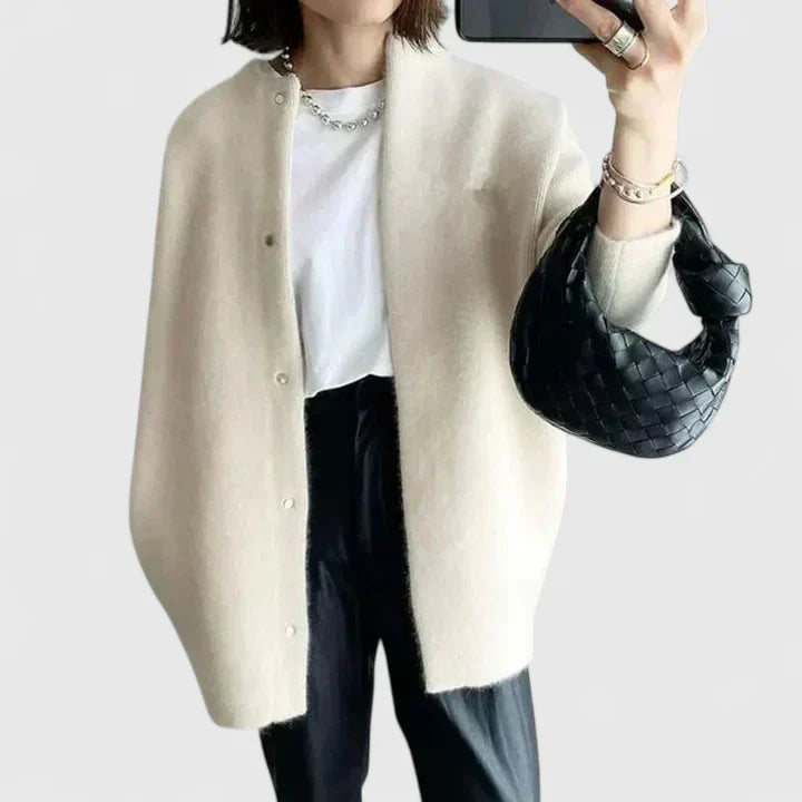 Round Neck Button Front Knit Long Sleeve Longline Cardigan 5