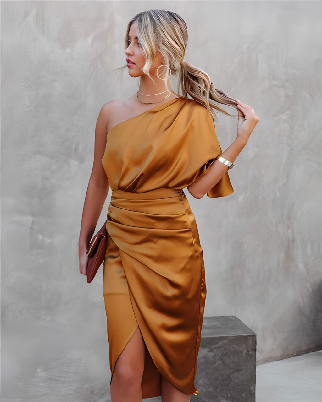 Maya Timeless Silk Party Dress Statement Occasion Edit
