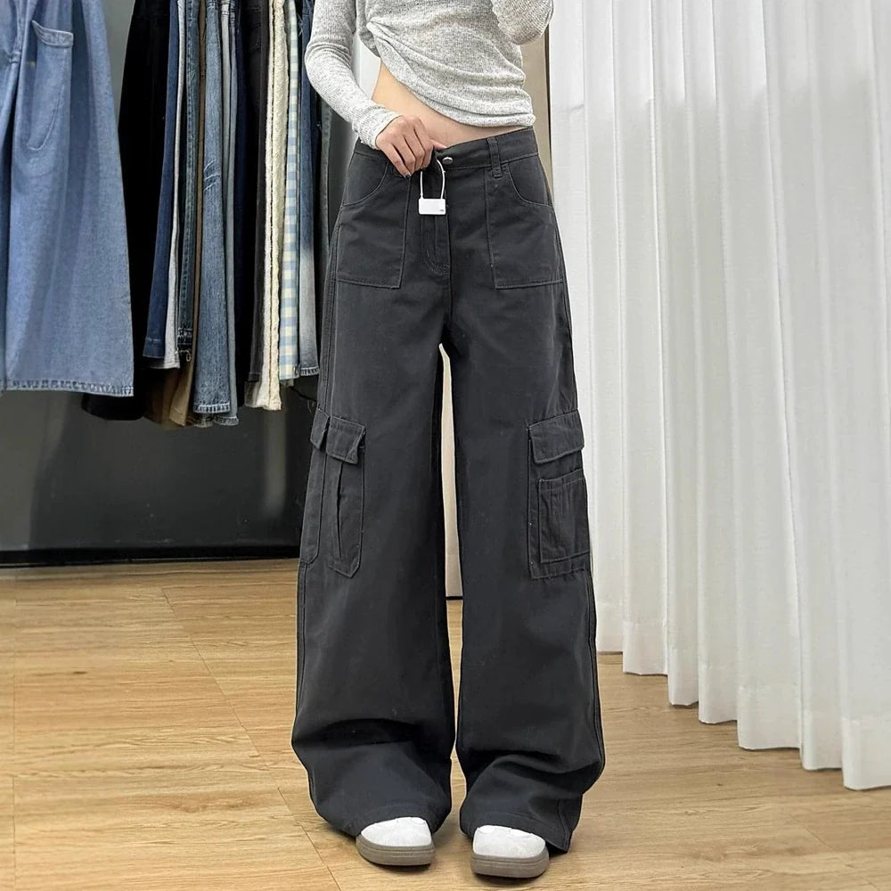 Linen-blend wide-leg overalls