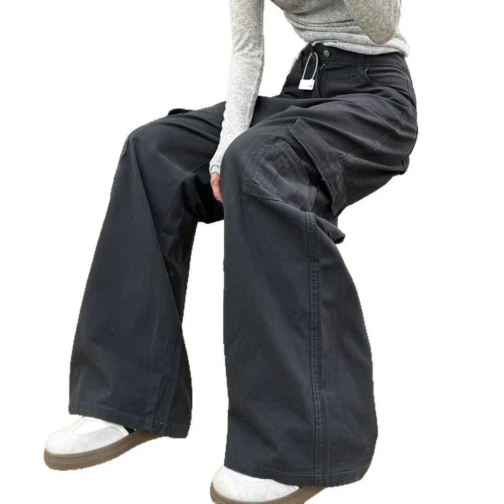 Linen-blend wide-leg overalls