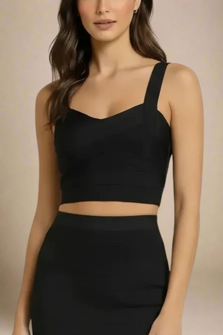 Jay Bandage Crop Top - Classic Black