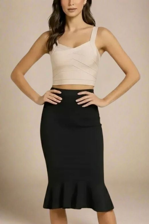 Jay Bandage Crop Top - Cream