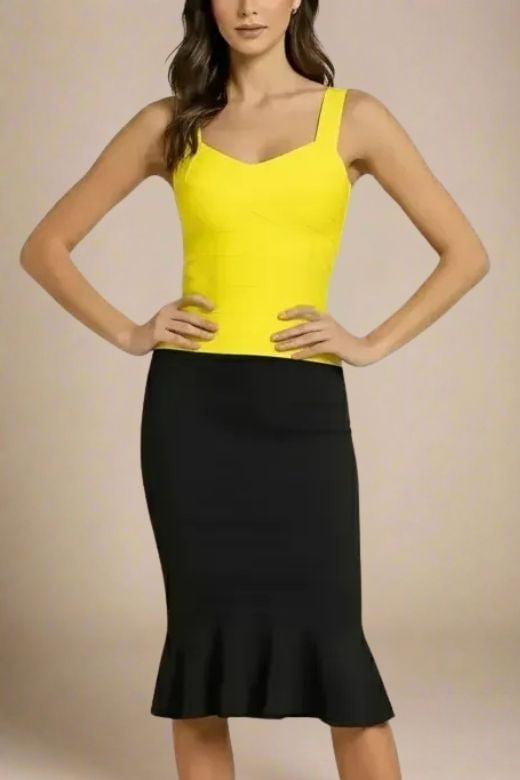 Jay Bandage Top - Sun Yellow