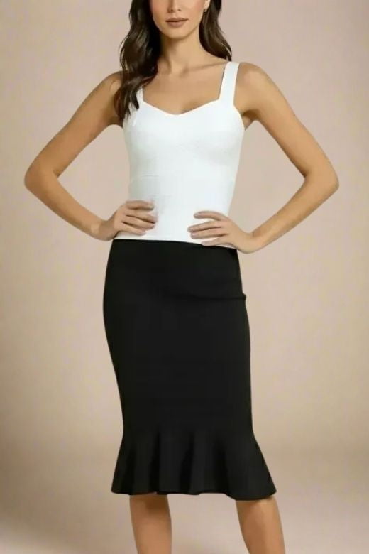 Jay Bandage Top - White Pearl