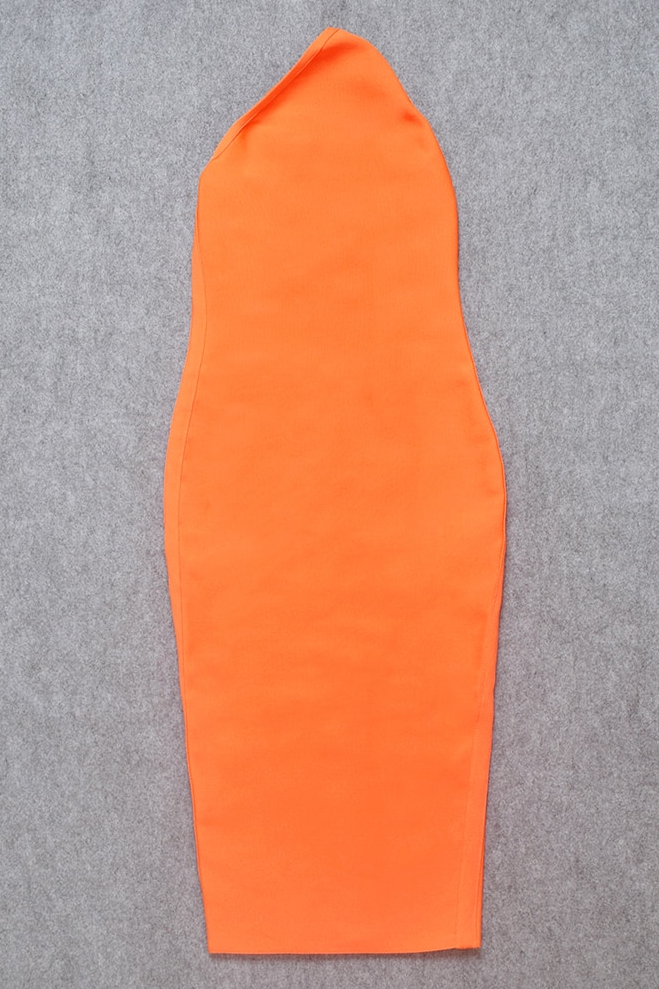 Joi Bodycon Midi Dress - Apricot Orange (Sale)