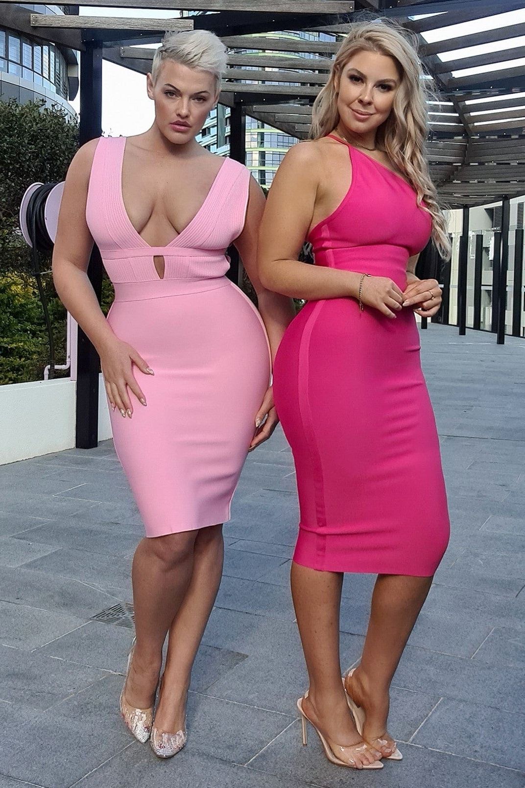 Bay Bandage Dress - White Pearl