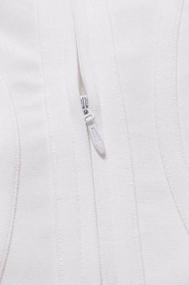 Joy Bandage Midi Dress - White Pearl (Sale)