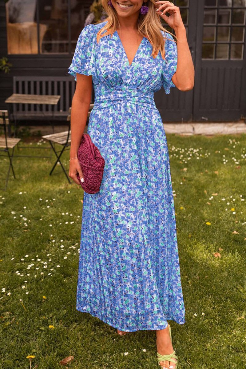 Trinity Minimalist Long Dress with V Neckline Designer Edit