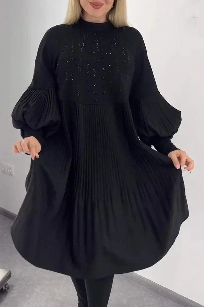 Casandra Aesthetic Pleated Dress Elevated Occasion Wear