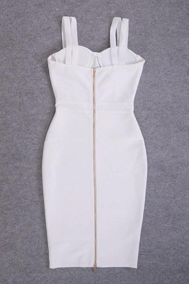 Kate Bandage Dress - White Pearl (Sale)