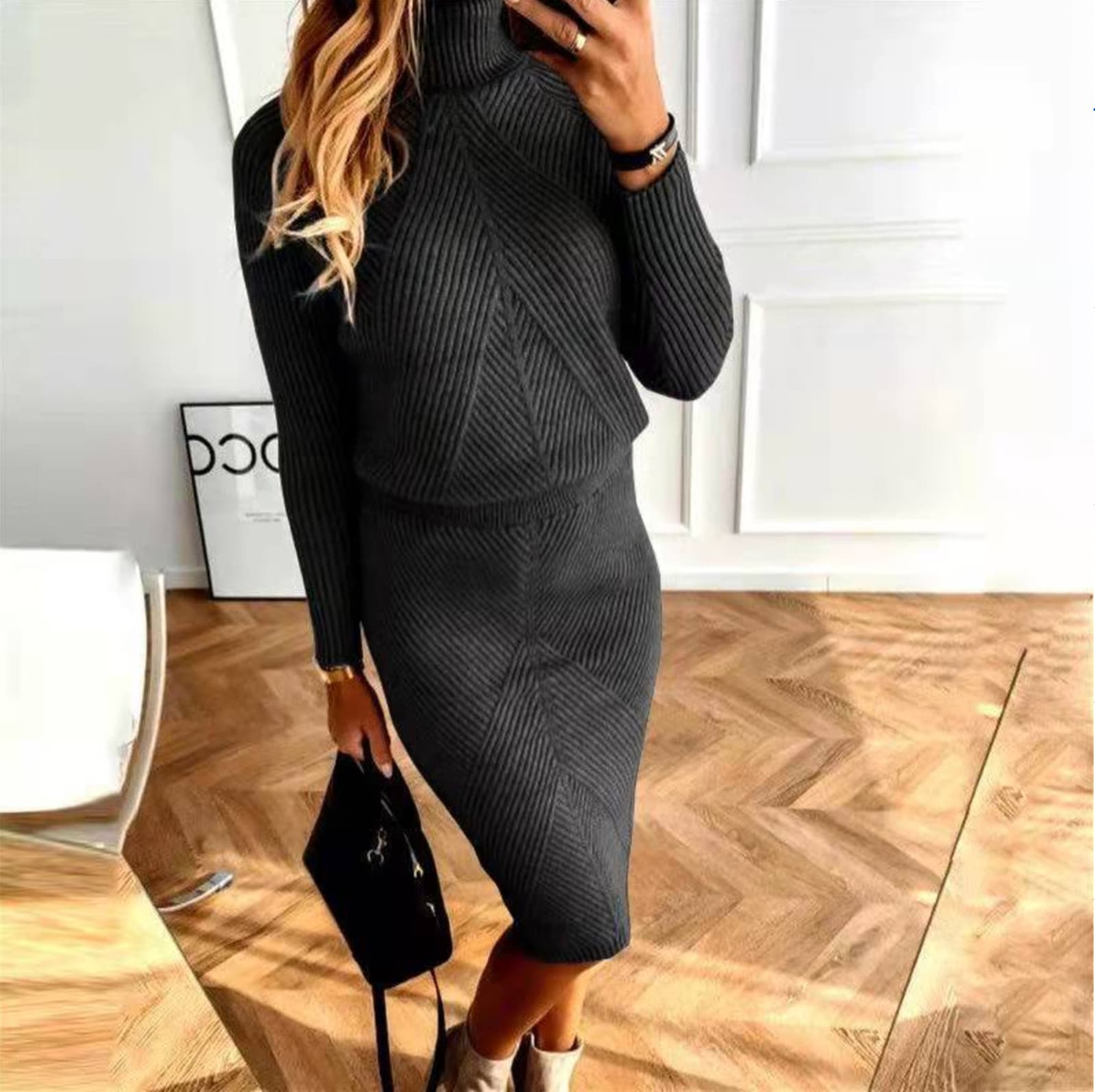 Amada Cozy Knitted Dress for Women Wardrobe Essential
