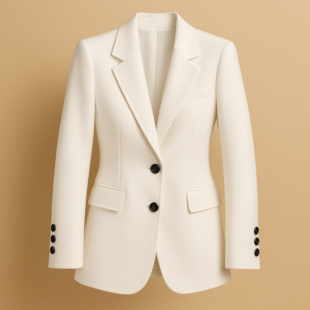 Notched Lapel Single-Breasted Long Sleeve Tailored Blazer