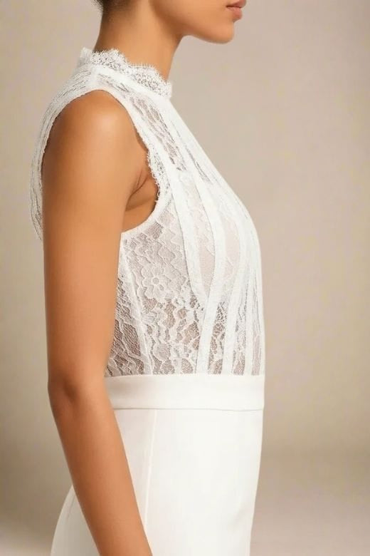 Lori Bodycon Dress - White Pearl