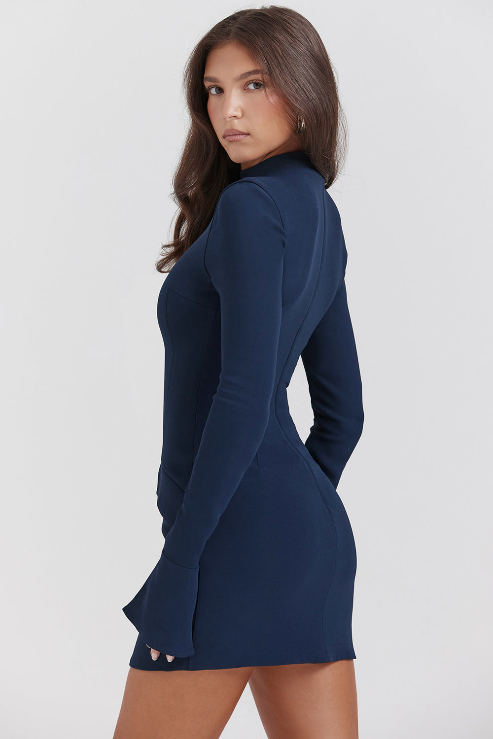 Yolanda Navy Blue Mini Classic Dress for Seasonal Wardrobe Essential