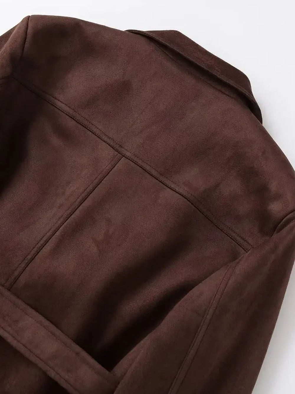 Marina Belted Faux Suede Jacket