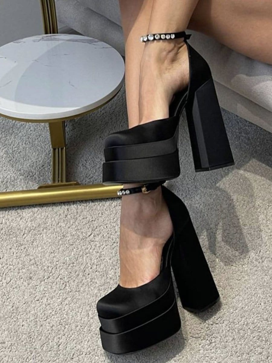 Mina Toe Rhinestone Heel
