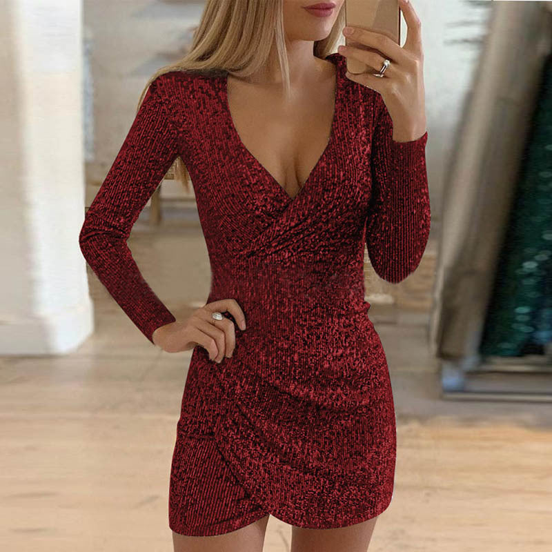 Zulema Timeless Mini Glitter Dress for Women Elevated Occasion Wear