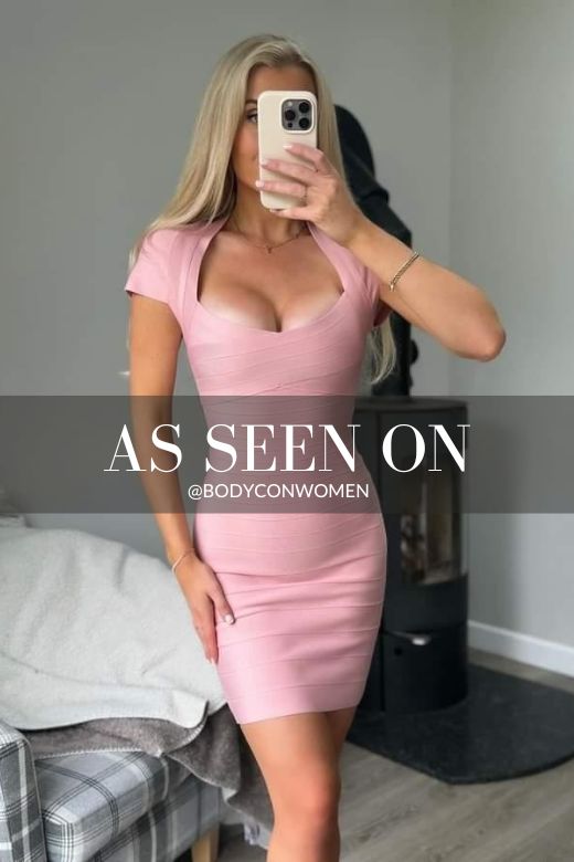 Miranda Bandage Mini Dress - Dusty Pink (Sale)
