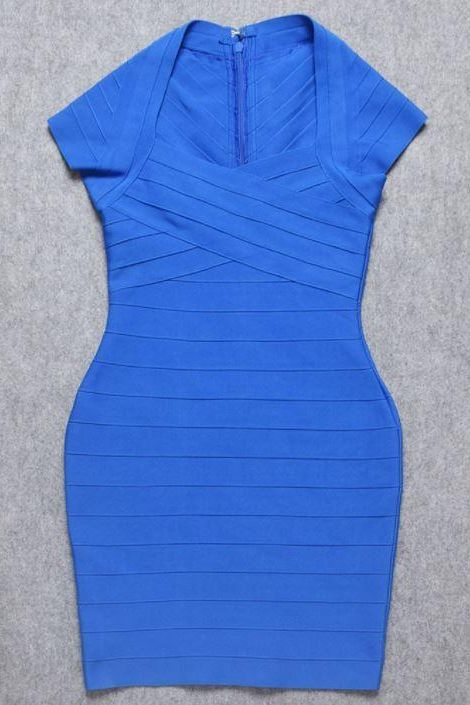 Miranda Bandage Mini Dress - Royal Blue (Sale)