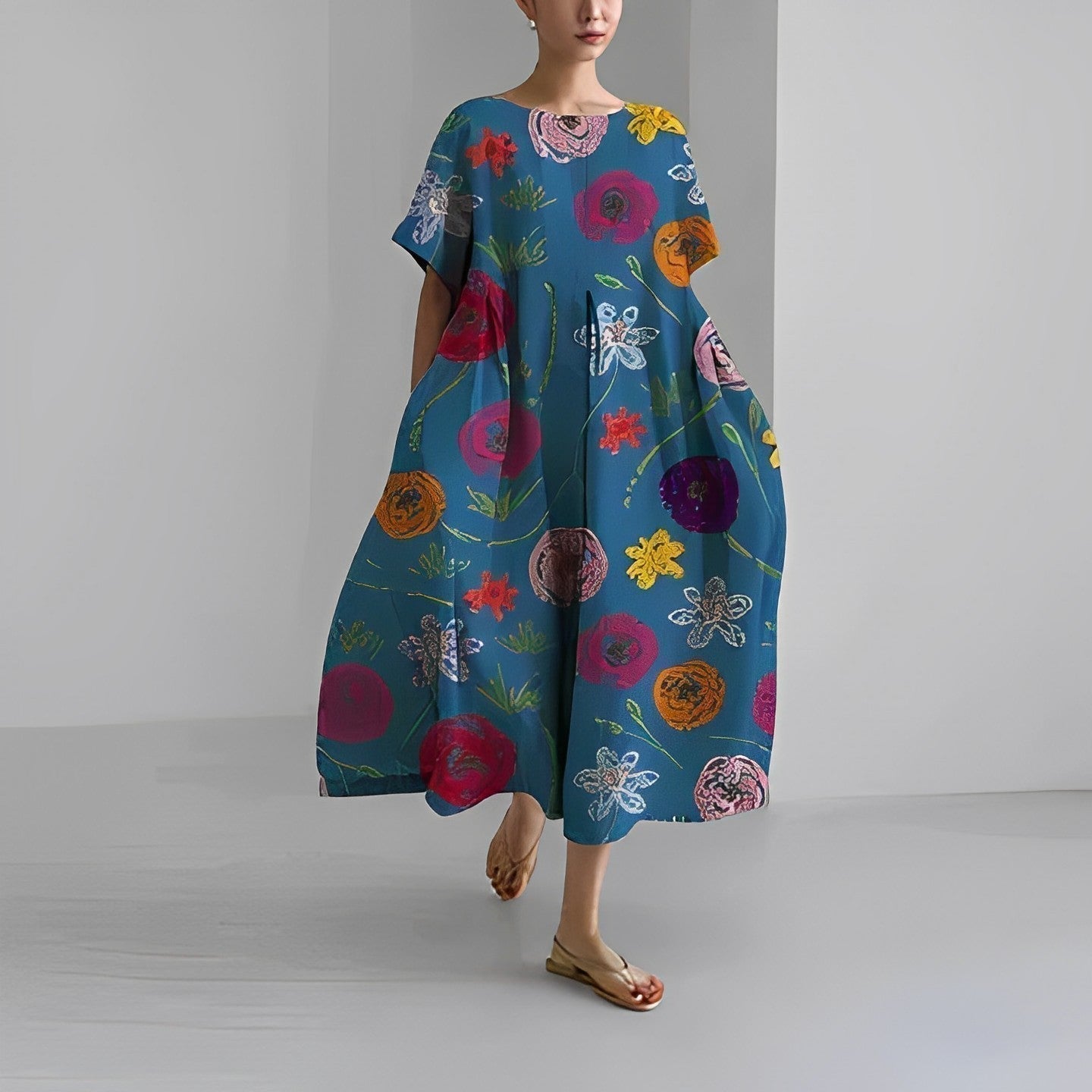 Isabelle Luxe Women's Floral Boho Maxi Dress Designer Edit
