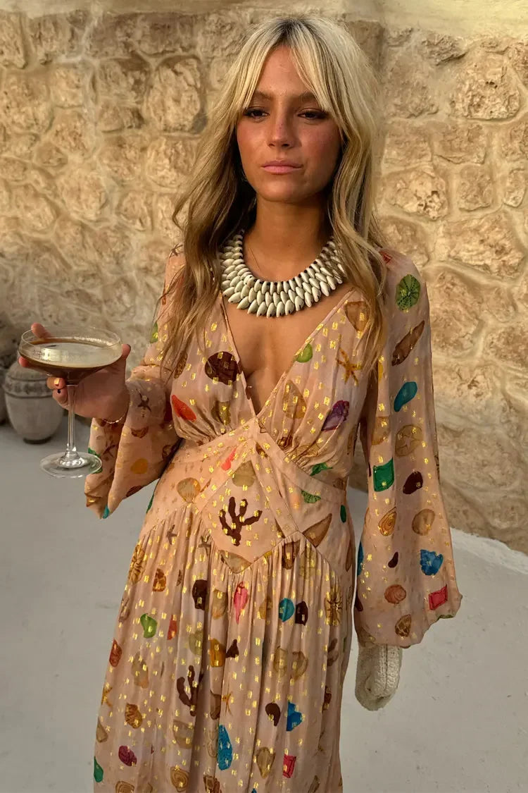 Isabelle | Golden Seashell Maxi