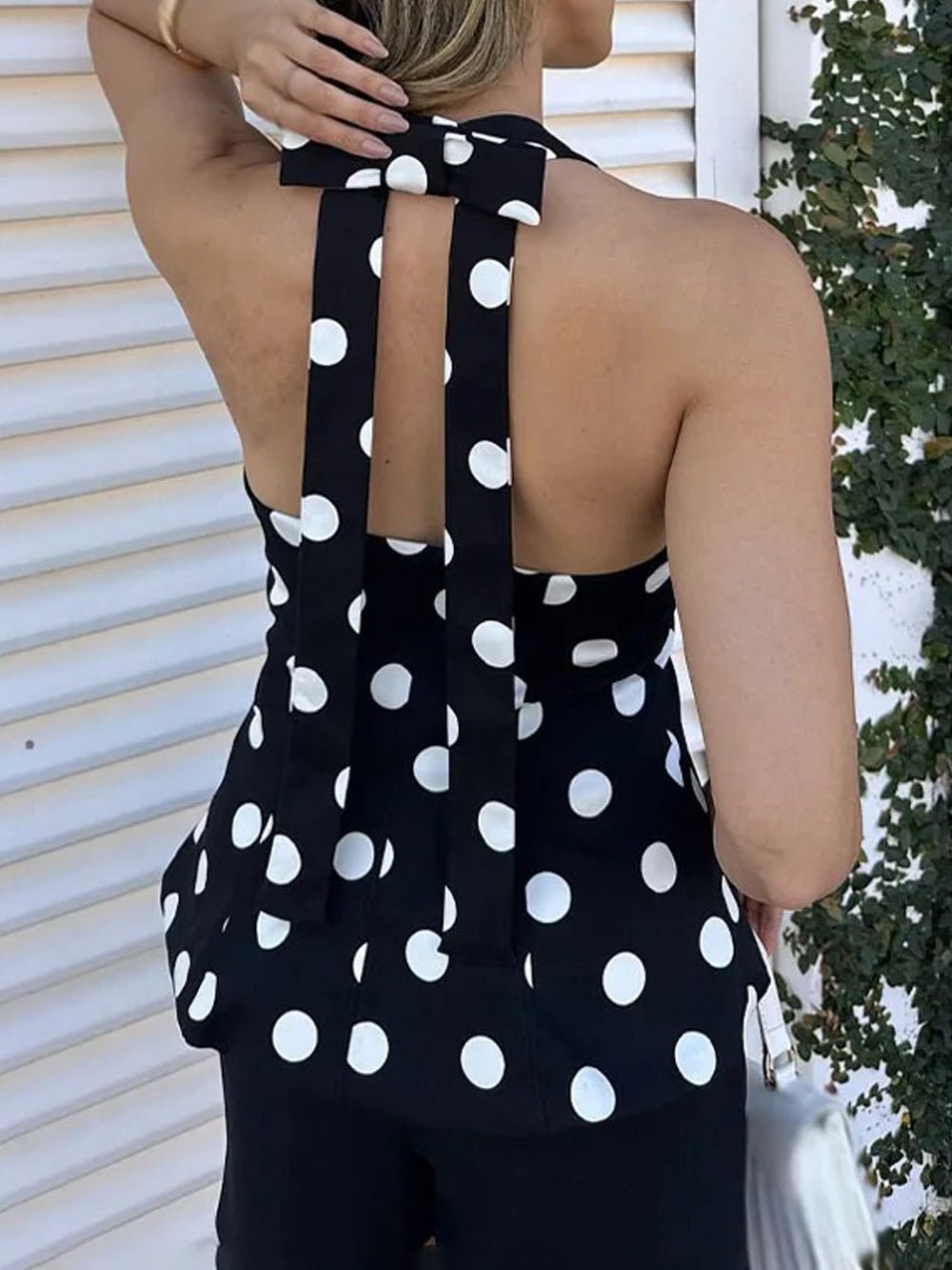 Ophelia Polka Dot Halter Blouse
