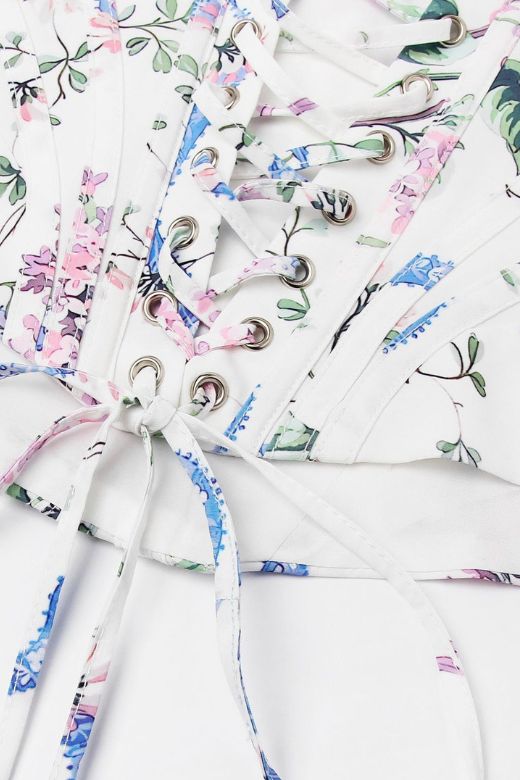 Penny Top - White Floral