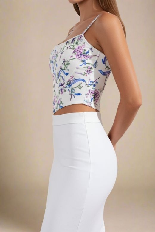 Penny Top - White Floral