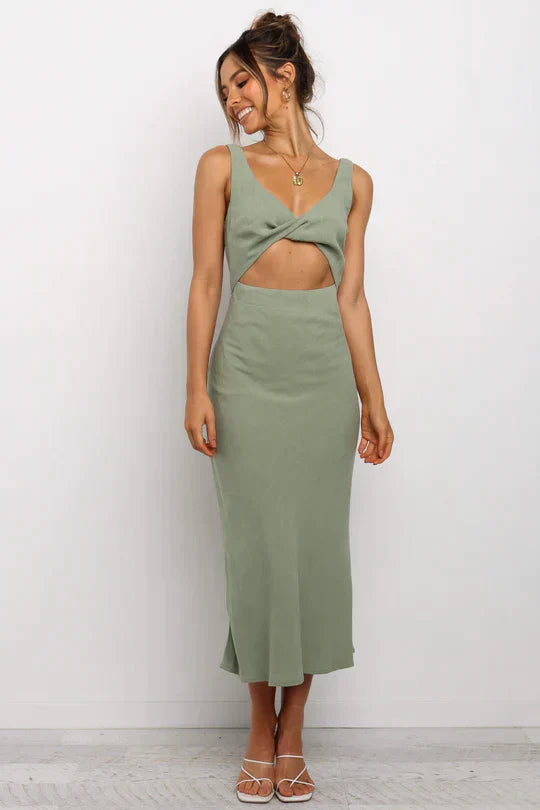 Galla Midi Dress in a Wrap Style for Women Casual Daywear