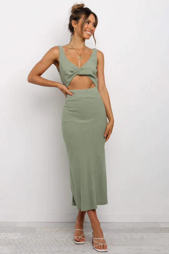 Galla Midi Dress in a Wrap Style for Women Casual Daywear