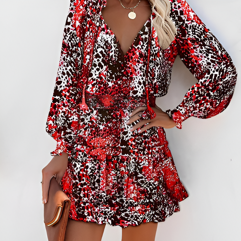 Nora Luxe Mini Dress Floral Chiffon Evening Wear Edit