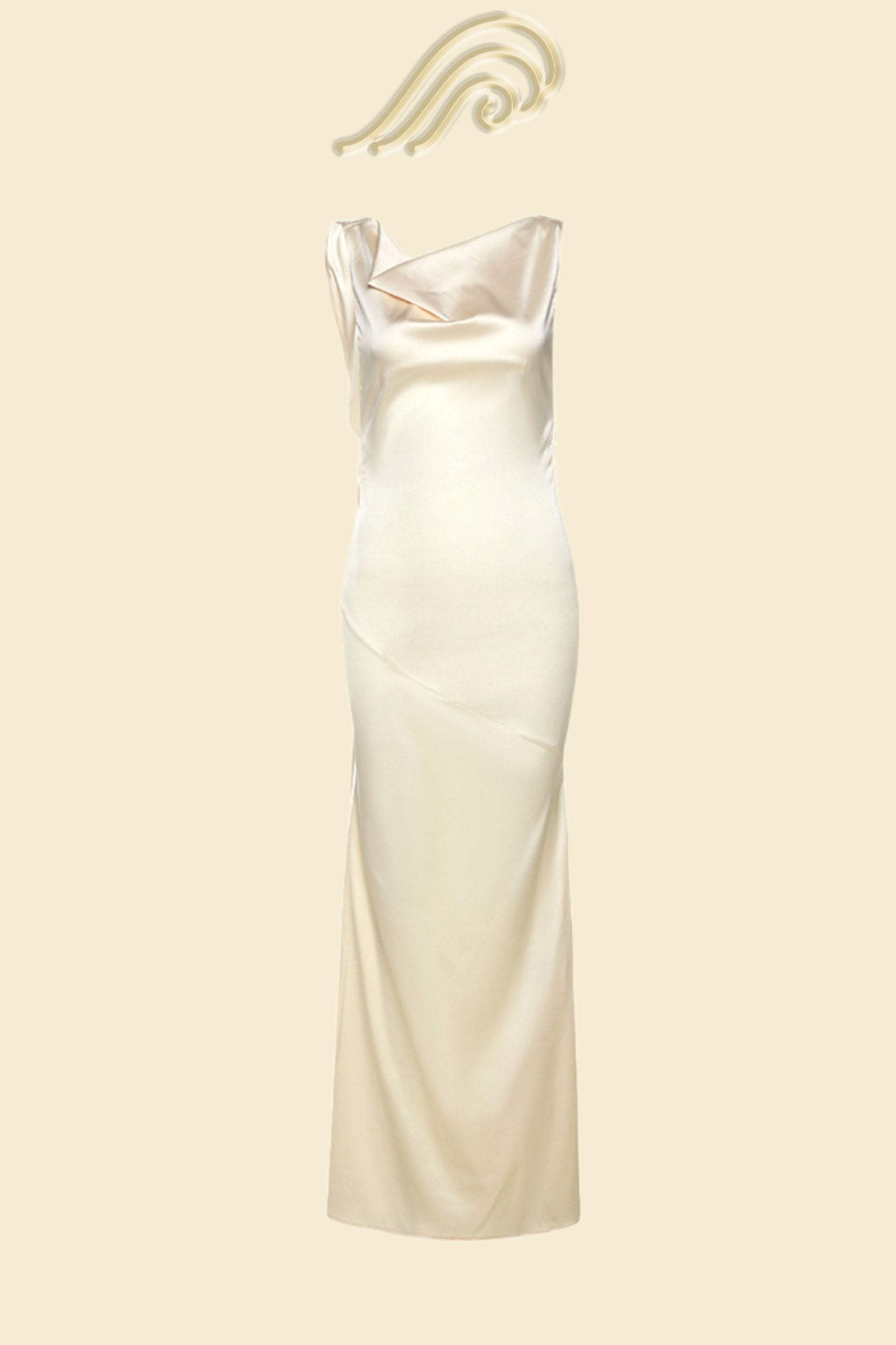 Tamara Elevated Cowlies Backless Satin Maxi Dress Chic Silhouette Collection